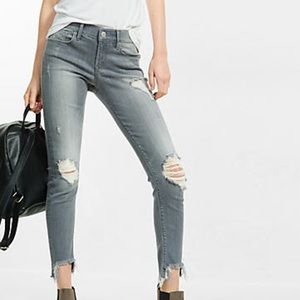 Express Performance Legging Mid Rise Jeans Grey 4